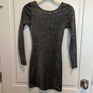 Shimmery black mini dress